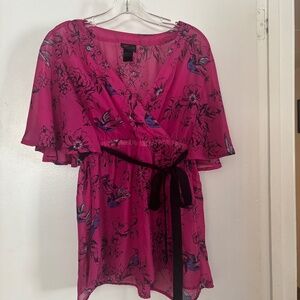 EUC Vintage Torrid Wrap Style Blouse Sz 1X